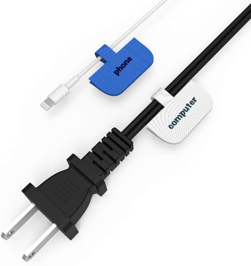 Cable Labels Large Size, XIAOXI Write On Cord Label, Wire Labels, Cable Tags and Wire Tags for Cable Management and Identification - 20 Pcs (Multi-Color)