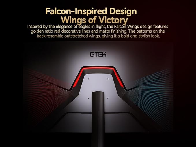 GTek 27 Inch Curved 280Hz 240Hz Gaming Monitor FHD 1080P, 1500R Curve Computer Monitor, 1920 x 1080P, VA 1ms MPRT,FreeSync, DisplayPort/HDMI, 90% DCI-P3 - F2740C