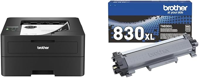 Brother HLL2460DW Printer and TN830XL High Yield Toner