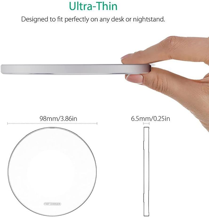 Fast Wireless Charger,20W Max Wireless Charging Pad Compatible with iPhone 16/16 Pro/16 Pro Max/16 Plus/15/14/13/12/11/X,AirPods;FDGAO Induction Charge Mat for Samsung Galaxy S25/S24/S23/S20