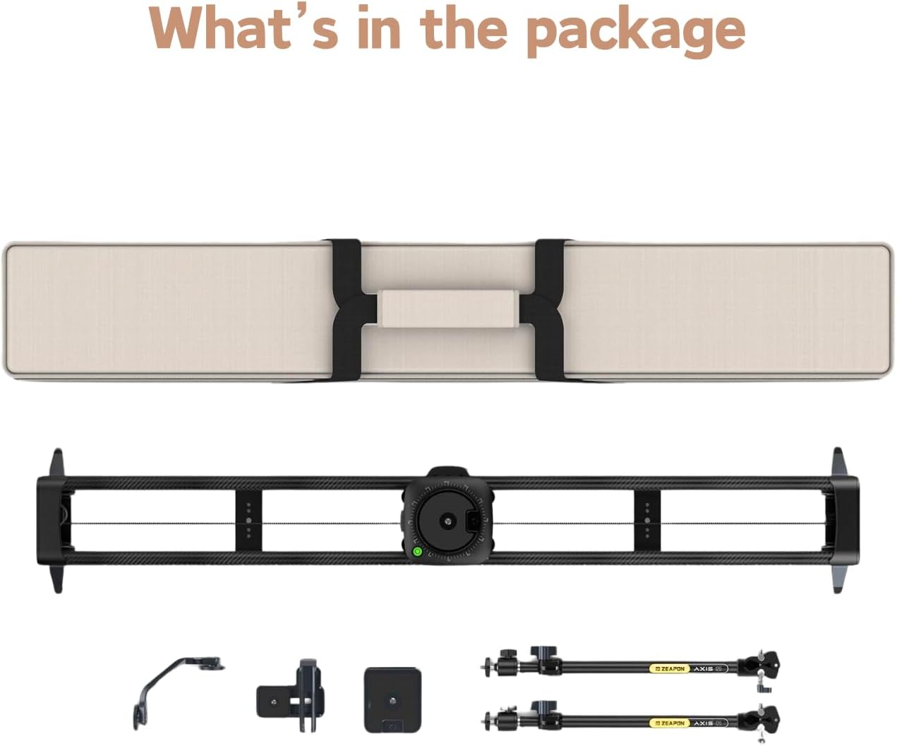 ZEAPON AXIS 80 Pro AXIS Multi-axis Motorized Camera Slider, 31''/ 80cm Professional DSLR Dolly Carbon Fiber Electric Track, Pan Heads for 360° Panoramic Time-Lapse Follow Focus Photography