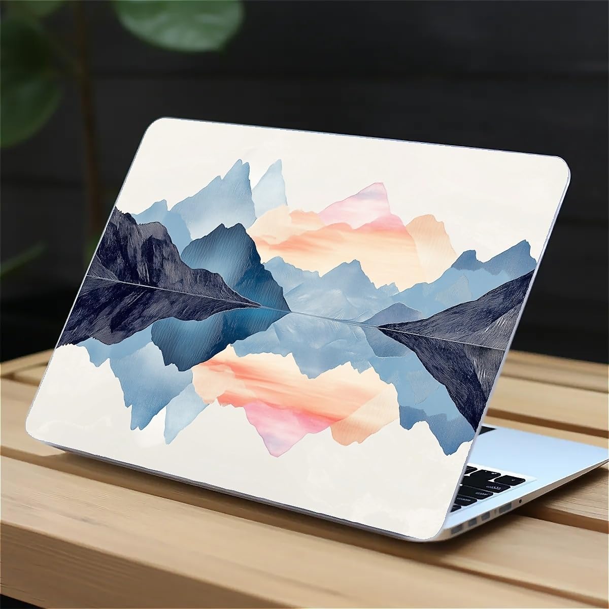 Compatible with MacBook Air 13.3 13.6 Inch Case 2022 2021 2020 2019 Plastic Hard Shell Case Cover,13.6 Air (A2681) M2 2022, Mountains and Water