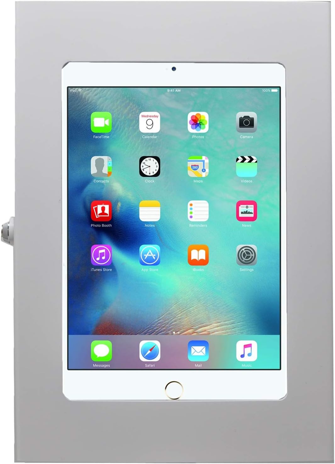 TABcare Locking Security Metal Case for iPad Mini Used as Kiosk, POS, Store, Show Display (White, iPad Mini 1/2/3)