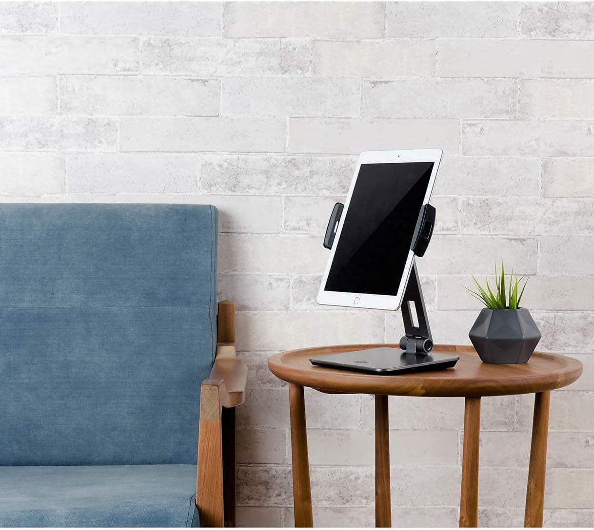 KABCON Tablet Stand,Tightness Adjustable Aluminum Alloy Tablet Stand for Desk, 360° Swivel Foldable Tablets Stands Dock for 4''-14''Tablets/Phone, iPad Series,Samsung Galaxy Tabs,Kindle Fire,Etc.