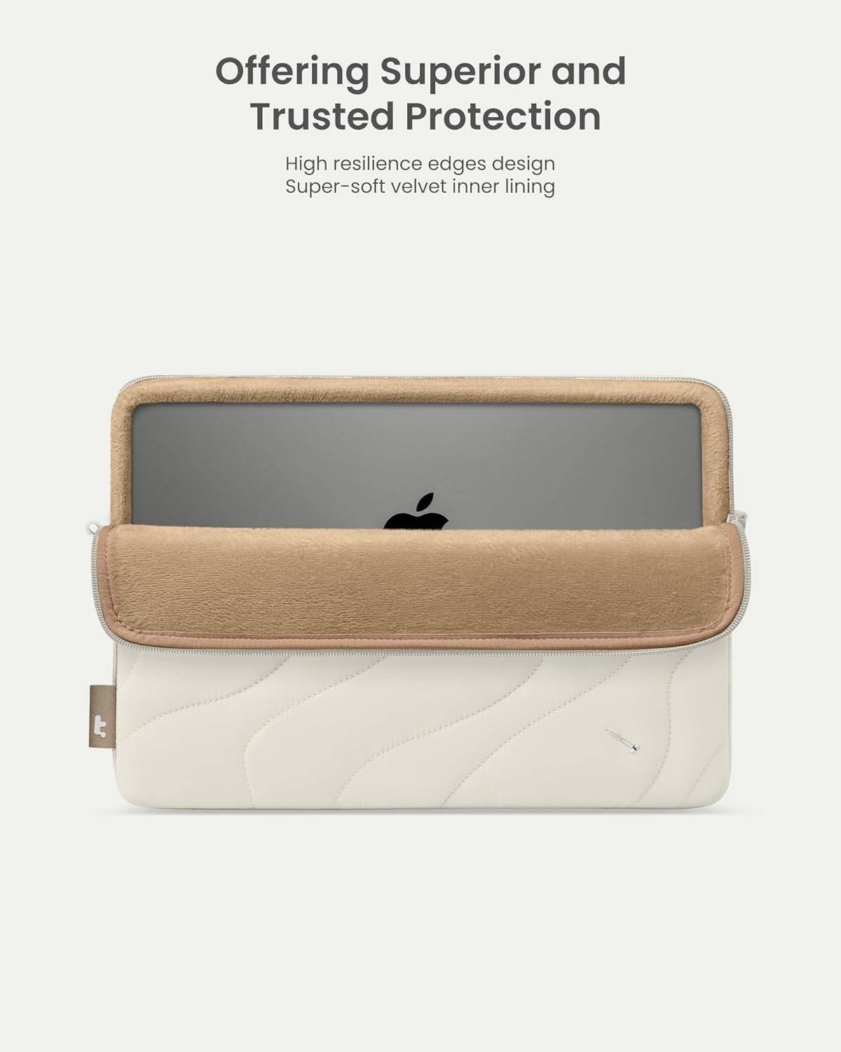 tomtoc 360 Protective Puffy Laptop Sleeve for 14-inch MacBook Pro M4/M3/M2/M1 Pro/Max A3112 A3401 A3185 A2992 A2918 A2779 2024, 13.5/13.8-inch Surface Laptop 7(Copilot+ PC)/6/5/4/3, Quilted Design