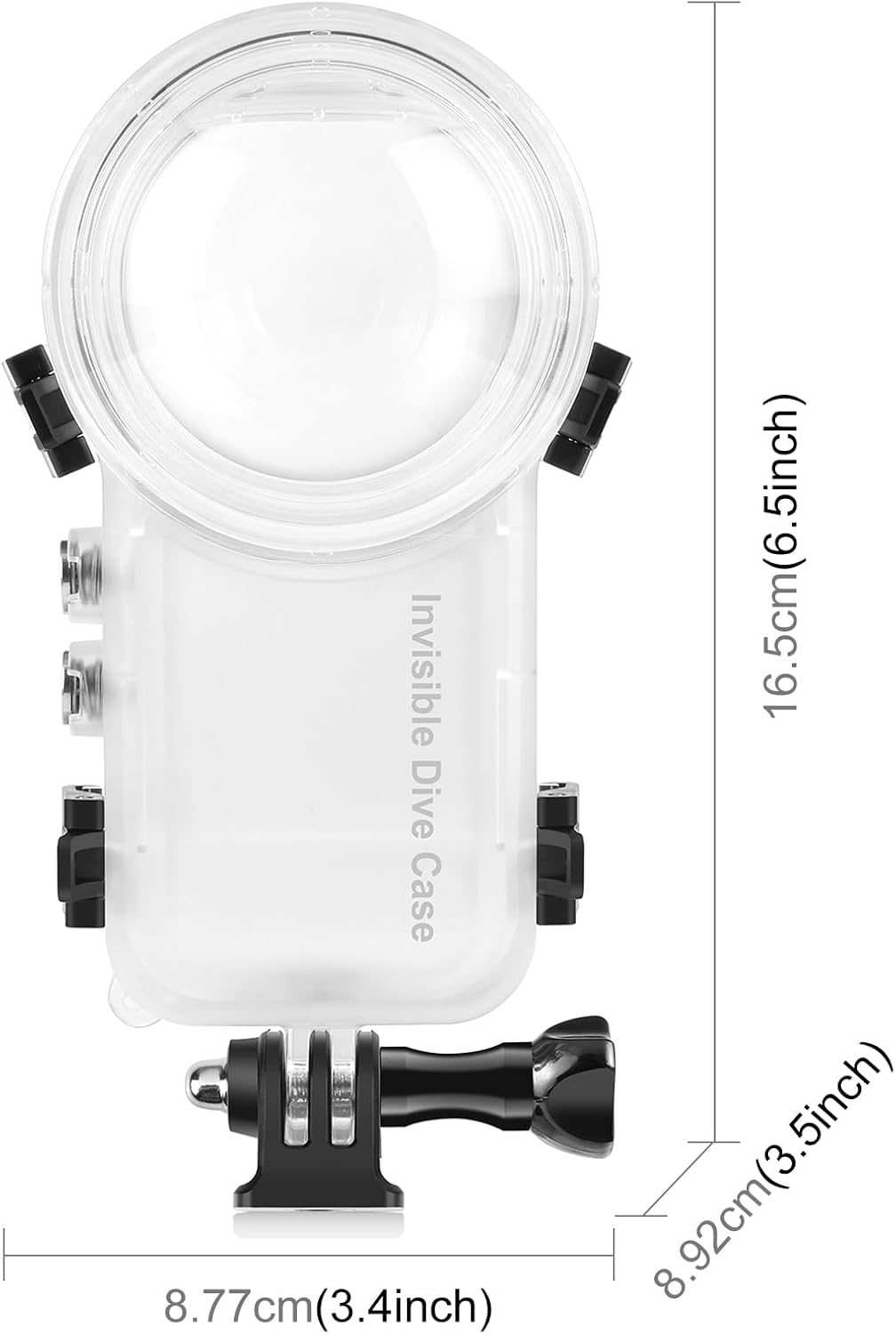 PULUZ 50m/164ft Invisible Dive Case for Insta360 X4 Underwater Waterproof Diving Housing Cover Protective PC Sealed Shell Photography Housings with Bracket Action Camera Accessories