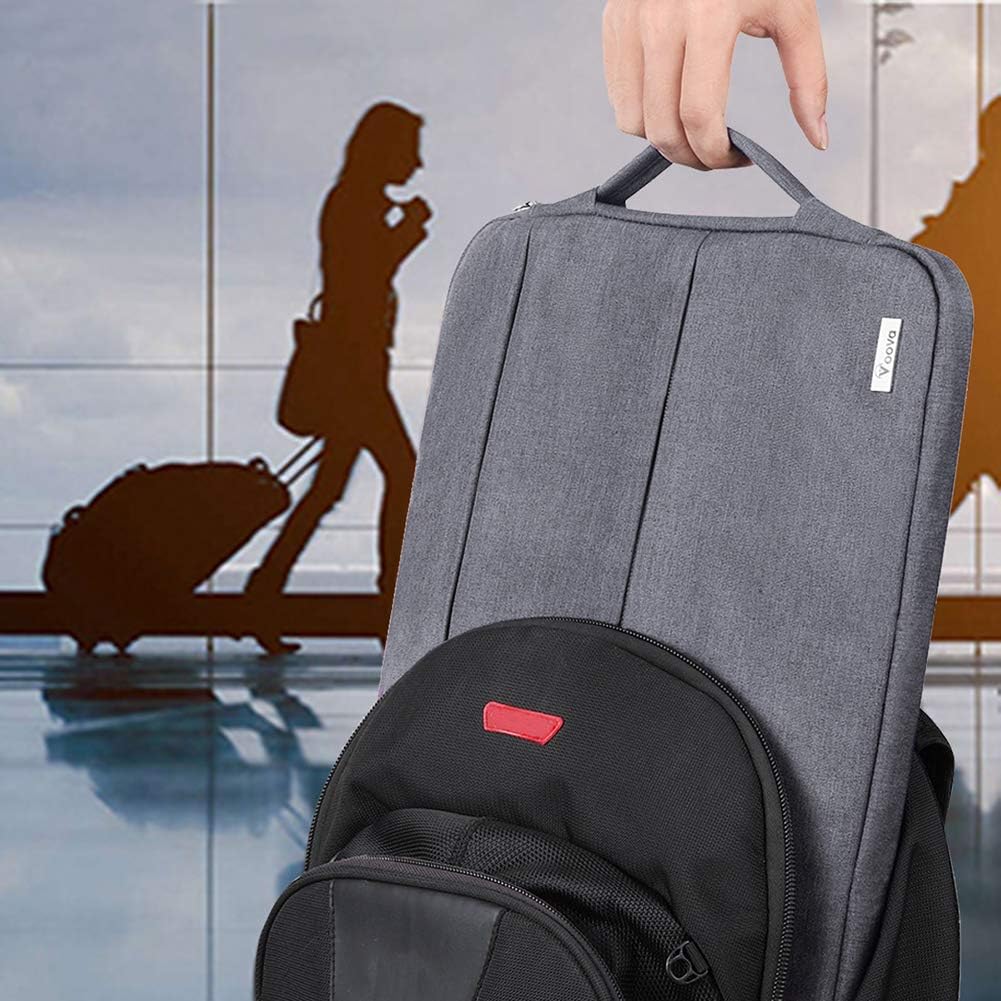 Voova Laptop Sleeve Carrying Case 13 13.6 Inch Compatible with MacBook Air 13 M1/M2/M3/M4, MacBook Pro 13/14, IPad Pro 13, Waterproof Slim Computer Cover Bag, Grey