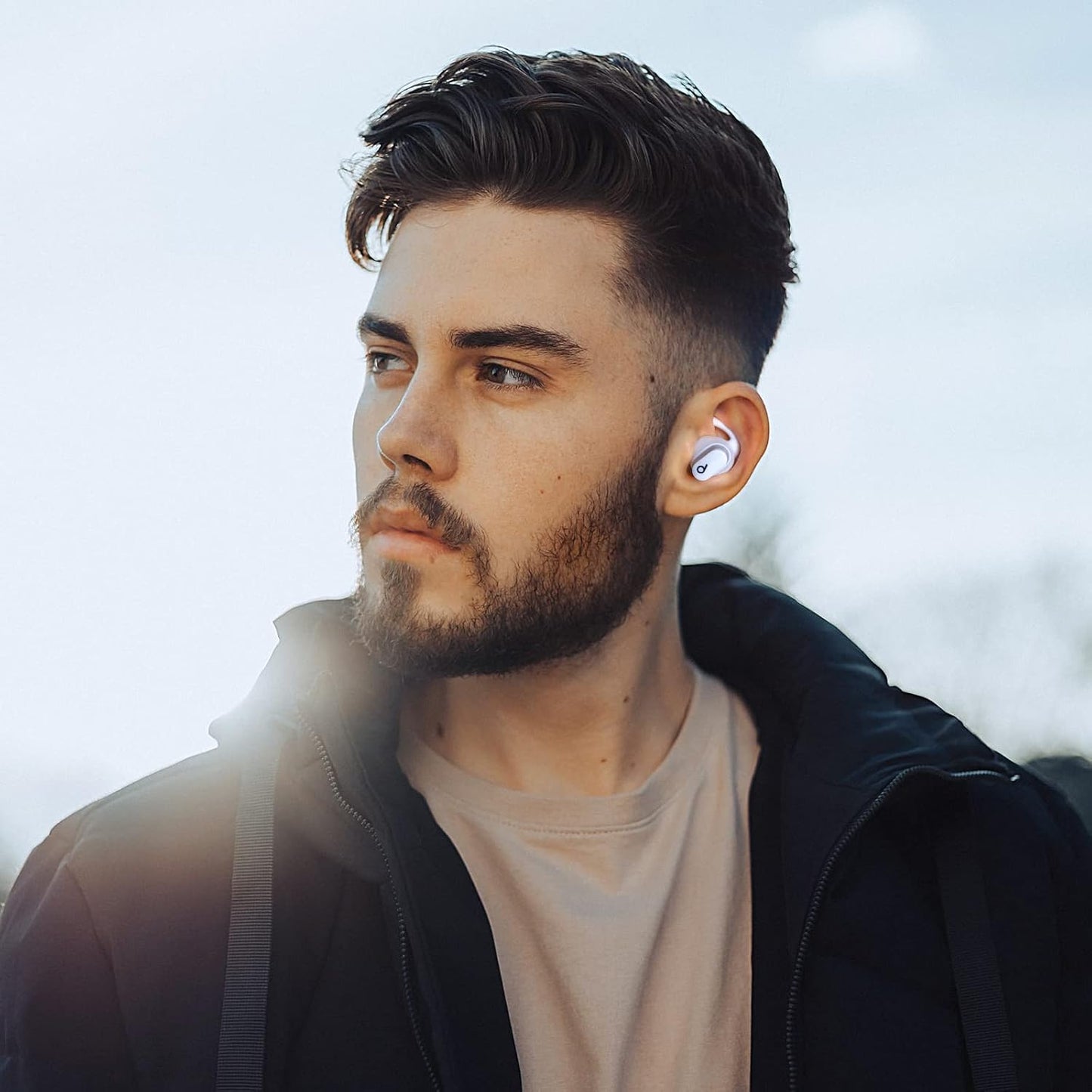 AhaStyle 3 Pairs Beats Studio Buds Ear Hooks Anti-Slip Ear Covers Silicone Accessories【Not Fit in The Charging Case】 Compatiable with New Beats Studio Buds 2021 (White)