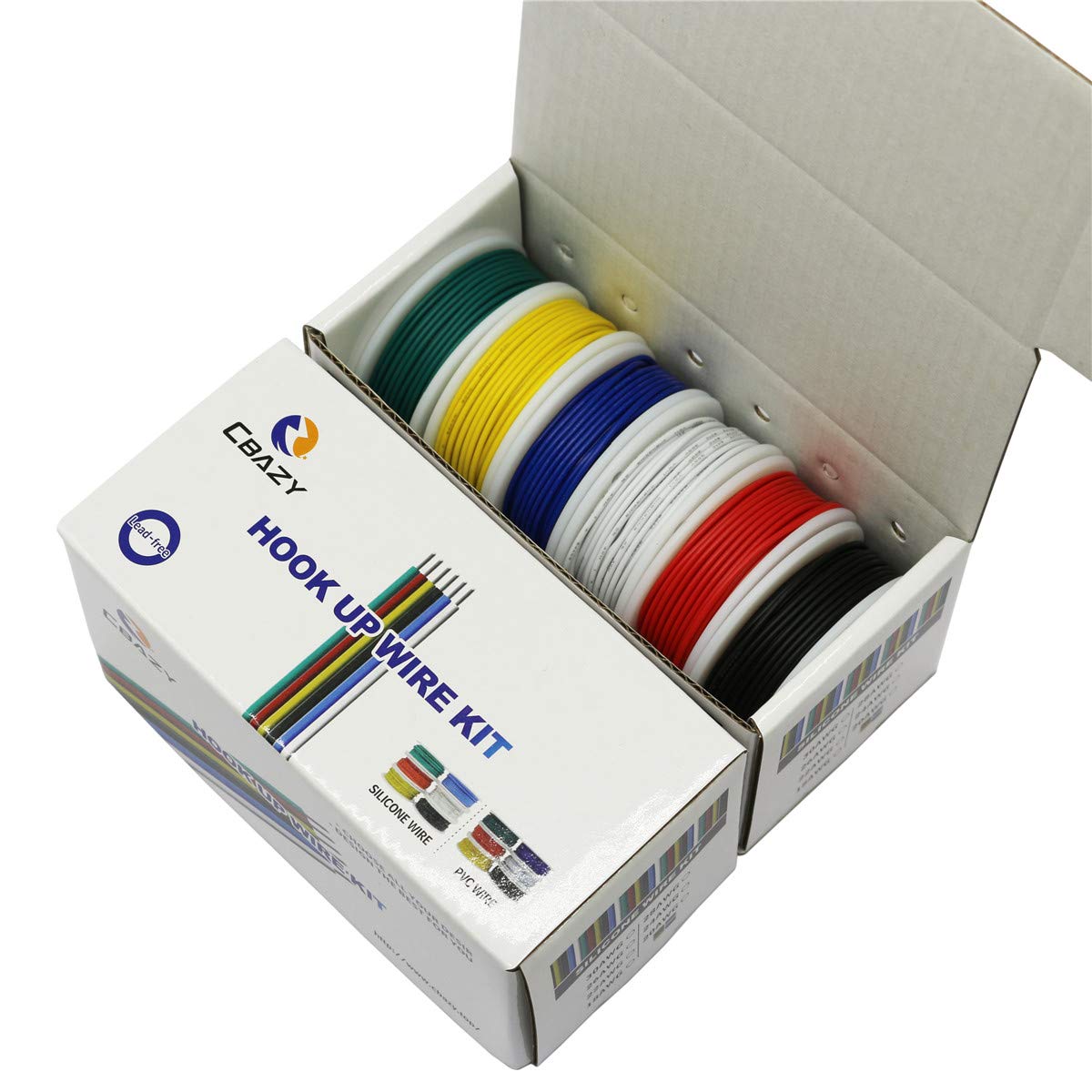 Stranded Wire Kit 22 Gauge 6 Colors 26.2feet Each Electrical Wire 22AWG PVC Wire