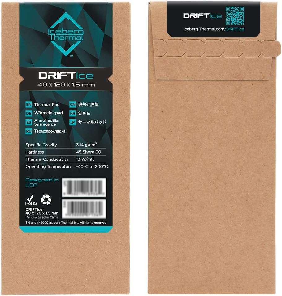 Iceberg Thermal DRIFTIce Thermal Pad 120mm x 40mm (1.5mm) (13 W/mK)
