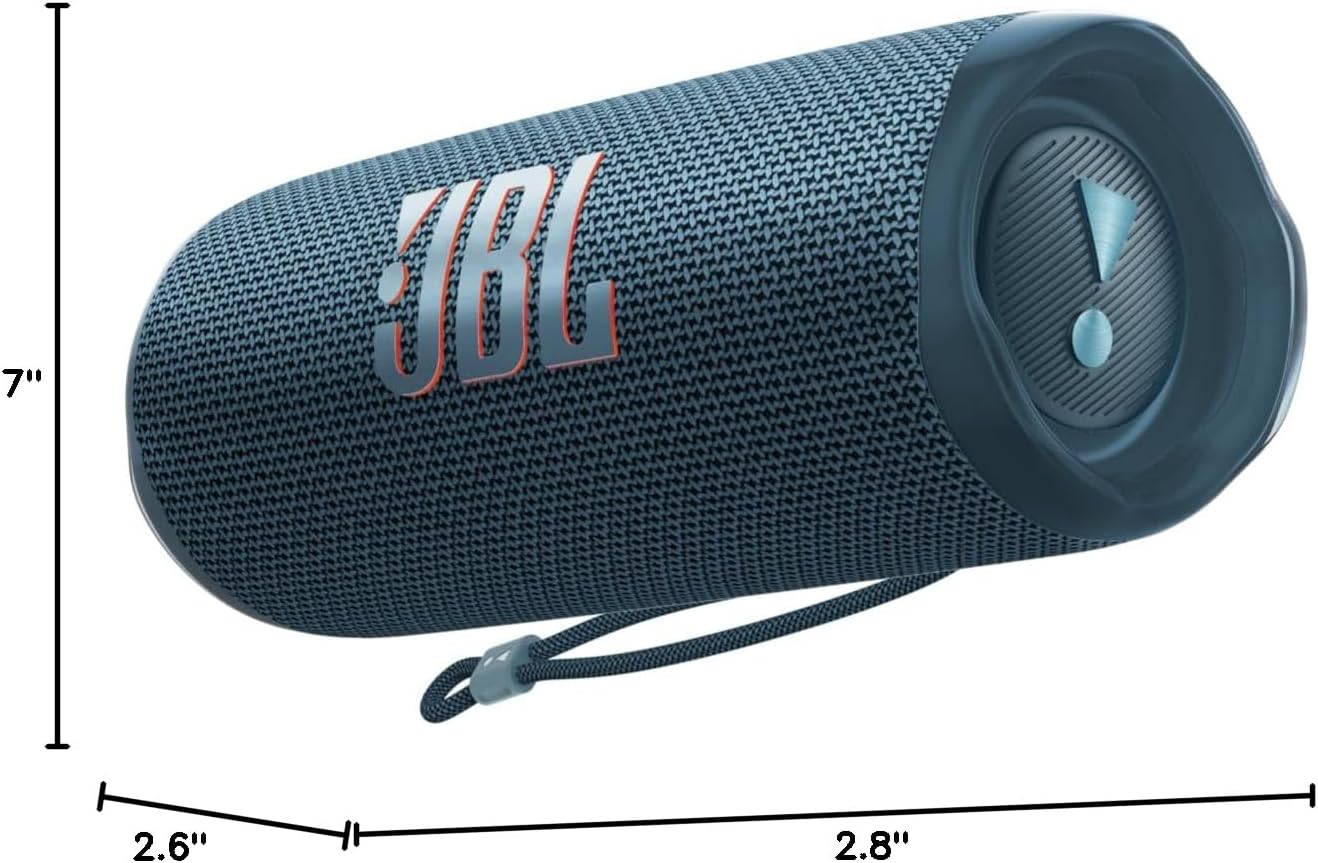 JBL Flip 6 - Portable Bluetooth Speaker, powerful sound and deep bass, IPX7 waterproof, 12 hours of playtime, JBL PartyBoost for multiple speaker pairing for home, outdoor and travel (Blue)