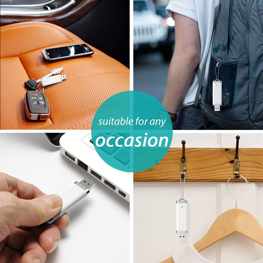 KEXIN 10 Pack 16GB Flash Drive Bulk Flash Drive USB Flash Drive Design in Snapcap 16 GB White