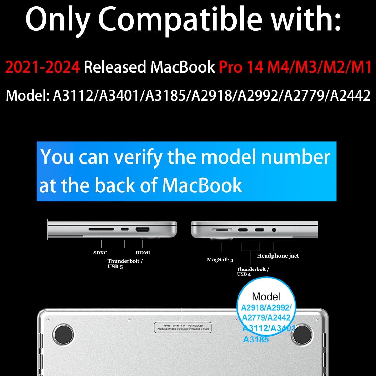 Teryeefi for MacBook Pro 14 inch Case M4 M3 M2 M1 (2025 2024 2022 2021 Release) Model A3112 A3185 A3401 A2918 A2992 A2779 A2442, PC Hard Shell+ Keyboard Cover +Type C Adapter, Abstract Pink Flowers098