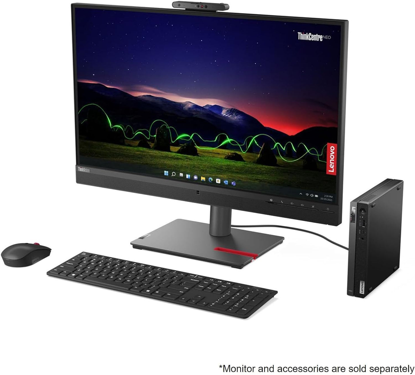 Lenovo ThinkCentre 50q Gen 4 Business Mini Desktop, 13th Gen Intel Core i5-13420H, 32GB RAM, 1TB SSD, Display Port, Wired Keyboard & Mouse, Wi-Fi 6, Windows 11 Pro, Black