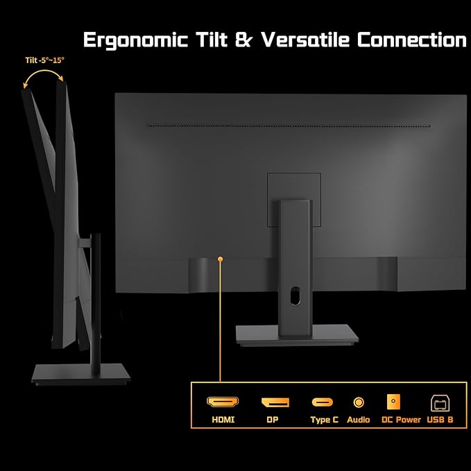 27 Inch Touch Screen Monitor 2K 240Hz QHD 2560x1440 IPS Computer Monitor, HDMI & Type C & USB & DisplayPorts, 10-Point Multi Touch PC Display for Business & Gaming, Frameless, 240Hz, VESA