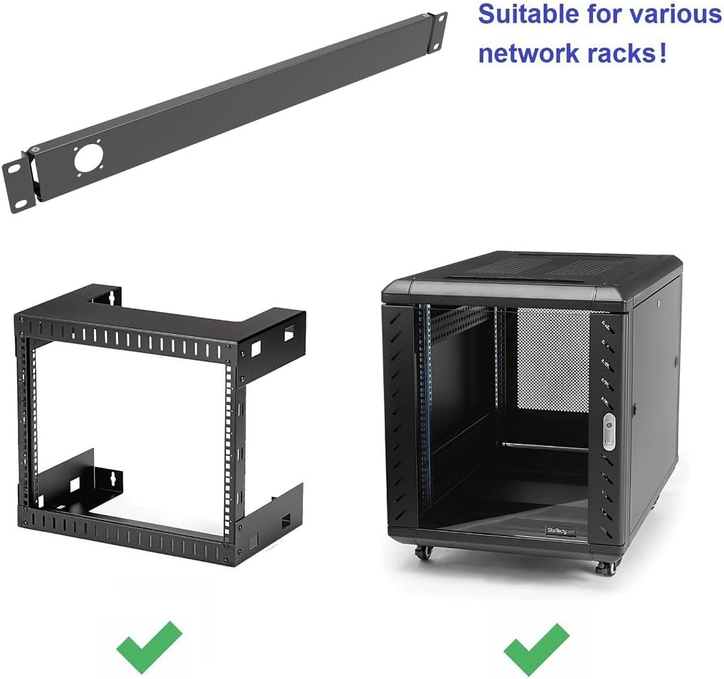 1U Hinged Rack Panel 1D XLR HDMI Audio Rack Mount Panel for 19 inches Rack Mount (1D)