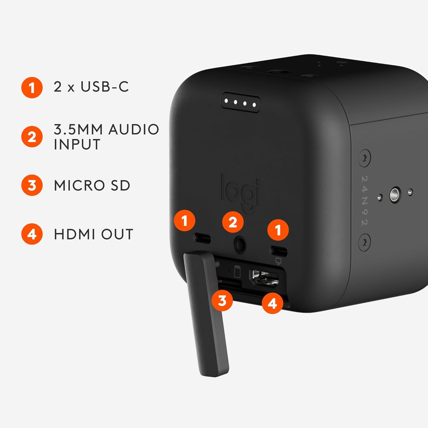 Logitech for Creators Mevo Core Wireless Live Streaming Camera, 4K Video Camera with Interchangeable Lens, Multicam Ready, Intuitive App Control