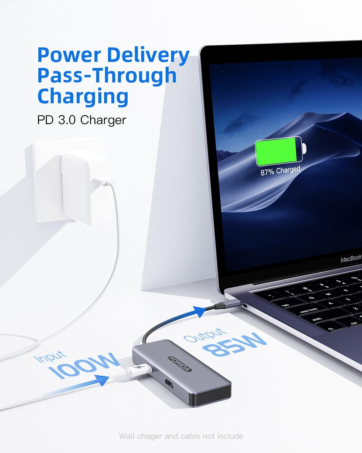 USB C Hub, 7 Ports USB C MultiPort Adapter for MacBook Pro/Air, Type C to HDMI Dongle with 4K HDMI, 1 USB 3.2 Up to 10Gbps, 2 USB 2.0, 100W PD, SD/TF for iPhone 15/16 and Other Type C Devices