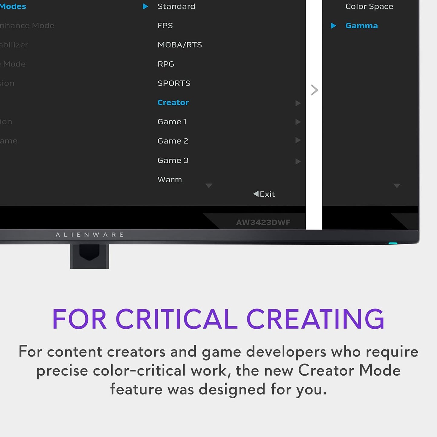 Alienware AW3423DWF Curved QD-OLED Gaming Monitor - 34-inch Quantum Dot OLED 0.1Ms 165Hz 21:9 Curved Display, 99.3% DCI-P3 Color Gamut, VESA DisplayHDR True Black 400, AMD FreeSync Premium Pro - Black