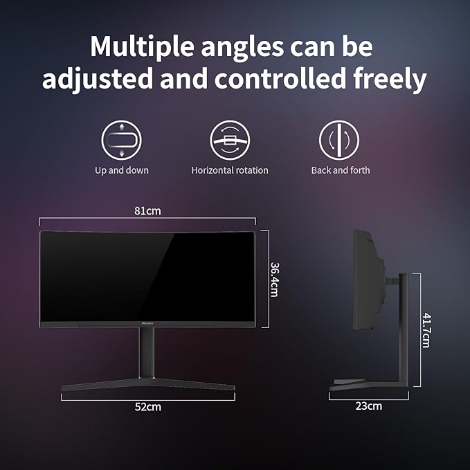 34 Inch Ultrawide Curved 180Hz Gaming Computer Monitor,1500R PC Screen 21:9 WQHD (3440x1440),100% sRGB,Adaptive Sync,3000:1 Contrast Ratio,DP,HDMI Compatible with Wall mounting-(R34V Horizon)