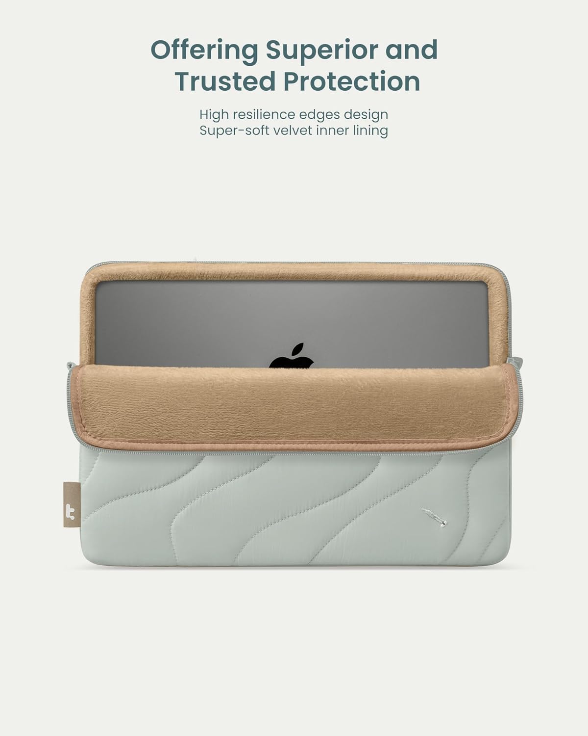 tomtoc 360 Protective Puffy Laptop Sleeve for 13-inch MacBook Air M4(2025)/M3/M2/M1 A3240 A3113, MacBook Pro M2/M1, iPad Air (M3/M2)/Pro M4, Quilted Soft Puffer Bag for 13-inch Surface Pro Copilot+PC
