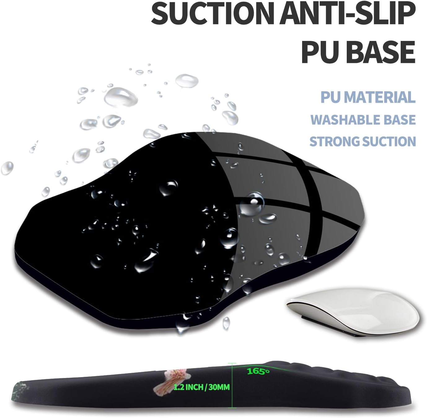 Ergonomic Raised Mouse Pad Wrist Support with Bilateral Slope Memory Foam Mousepad for Wrist Rest and Carpal Tunnel Pain Relief 11.8x7.9〃Flowers Bloom and Fade