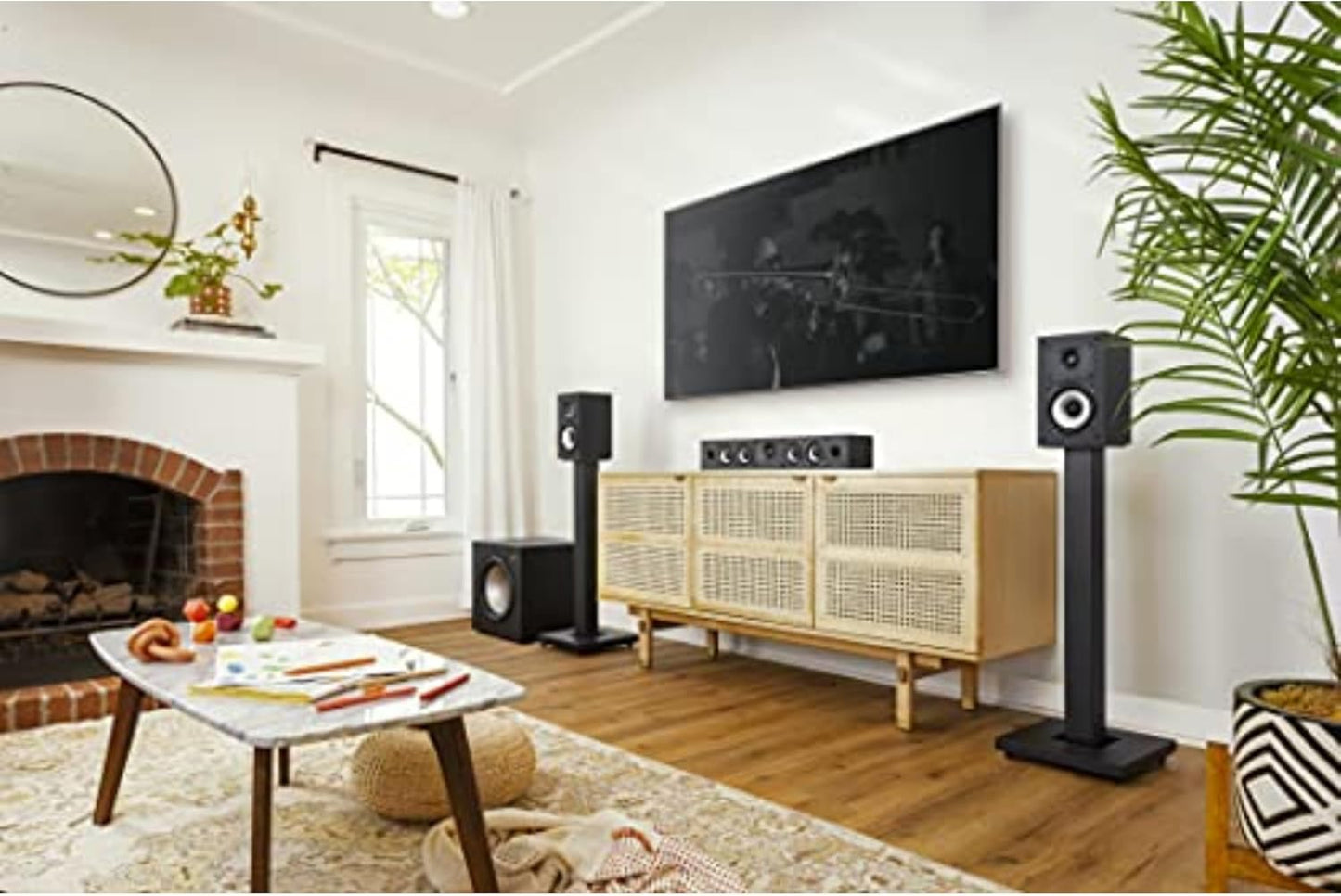 Polk Monitor XT12 Powered Sub - 12" Dynamic Balanced Woofer & 100W Class A/B Amplifier, Low-Resonance MDF Cabinet & Removable Grille, Dolby Atmos & DTS:X Compatible, Midnight Black