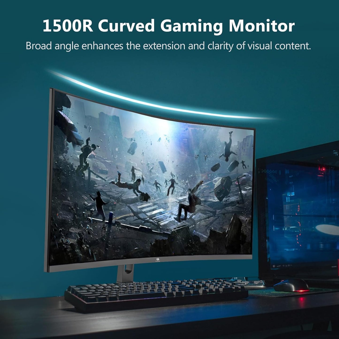 Z-Edge 32 inch Curved Gaming Monitor, QHD 1440P 170Hz 165Hz 144Hz Curved Monitor, 1500R Computer Monitor, MPRT 1ms Monitor, 16.7M Colors, 3000:1 Contrast, UG32 Ultra Slim Bezel, DP x2, HDMI x2