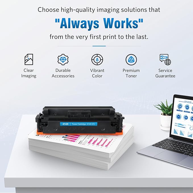 414X Compatible Toner Cartridge Replacement for HP 414A W2021A 414X W2021X Works with M454 M454dw M454dn MFP M479 M479fdw M479fdn M479dw M455dn M480f Printer W2021X (1 Cyan)