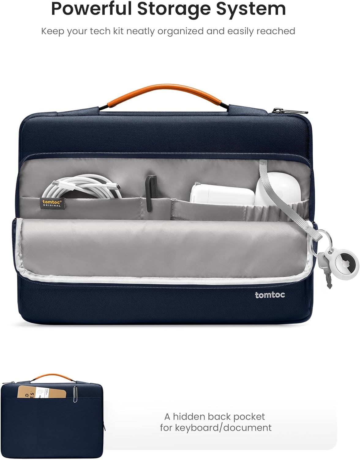 tomtoc 360 Protective Laptop Carrying Case compatible with 14-inch MacBook Pro M4/M3/M2/M1 Pro/Max 2024-2021, 12.9-13 Inch iPad Pro/Air, Water-Resistant MacBook Accessory Bag Sleeve