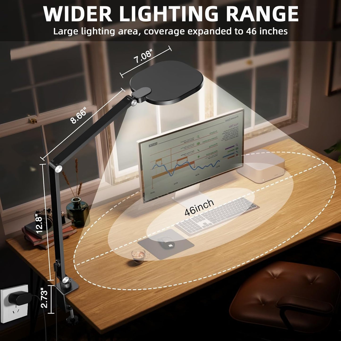 2 Packs Video Conference Light for Computer, 15W LitONES Desk Light for Zoom Calls Meeting with C-Clamp & Metal Swing Arm, Podcast Lighting Kit with Remote, Memory & Timing CRI>95