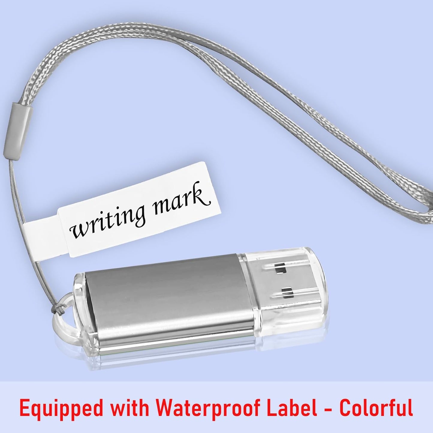 USB Thumb Drive 4GB Flash Drives 20 Pack, Nicepicten Memorias USB 2.0 Memory Stick FAT32 Flash Zip Drive 4 GB Jump Drives Multipack Pendrive with Landards and Lables (Sliver 4GB, 20 Pieces)