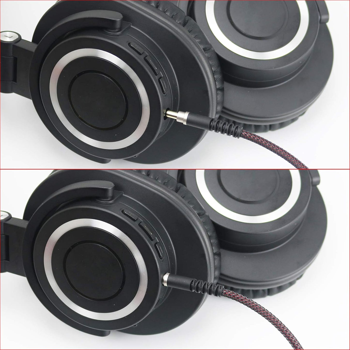 NewFantasia Replacement Audio Upgrade Cable Compatible with Audio-Technica ATH-M50xBT, ATH-AR3BTBK, ATH-SR50BT, ATH-ANC7B, ATH-ANC9, ATH-S700BT, ATH-SR5BTBK Headphones 1.5meters/4.9ft