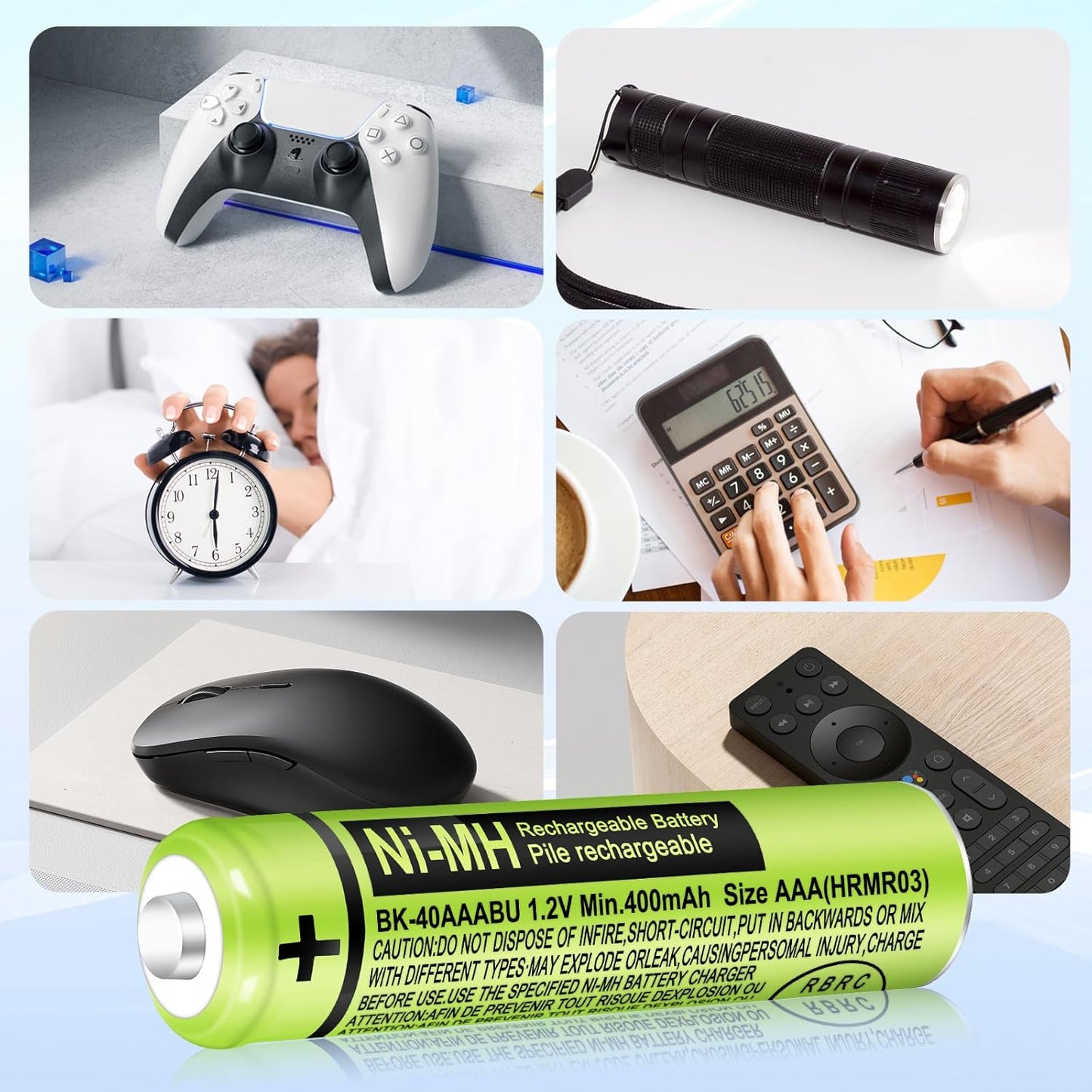 4 Pack BK-40AAABU Ni-MH AAA Rechargeable Battery for Panasonic,1.2v 400mah Rechargeable AAA Batteries Panasonic Cordless Phones, Electronics,Remote Controls