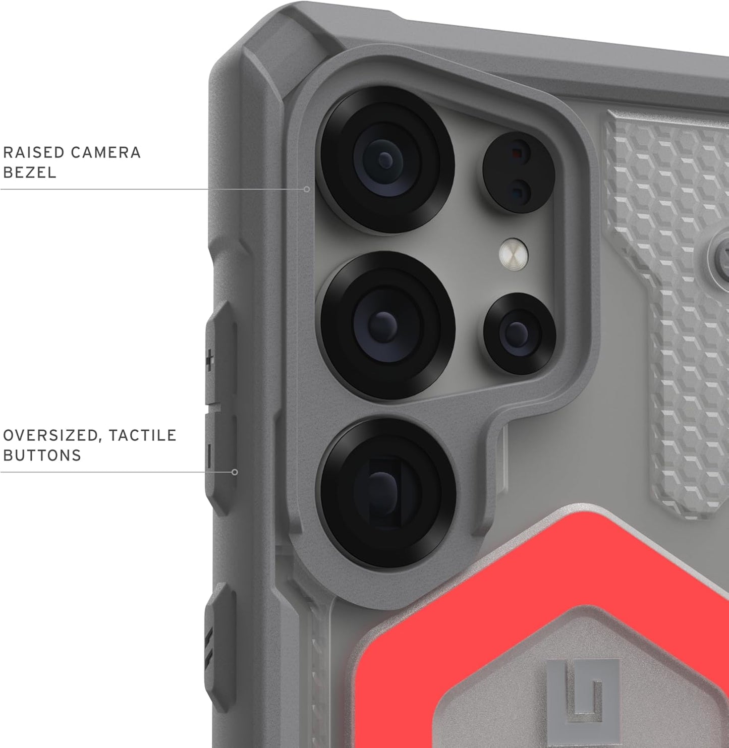 URBAN ARMOR GEAR UAG Designed for Samsung Galaxy S25 Ultra Case 6.9" Pathfinder Clear Bundle with Wrist Lanyard - Compatible with Magnetic Charging Luminous Glow in The Dark Cover, Active Lava
