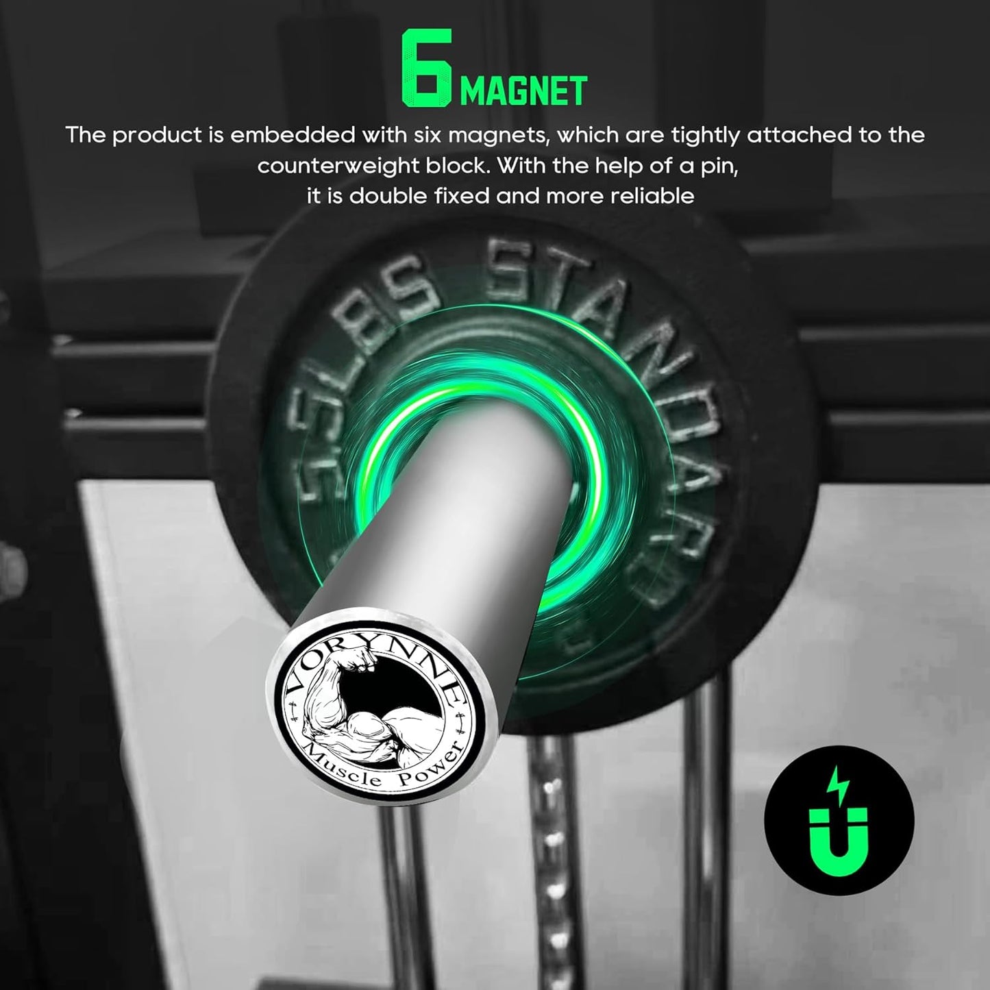 Weight Stack Pin Extender for Gym Cable Machine & Home Gym, Ø10 mm & Ø8 mm, Allowing Additional Olympic Weight Plates, Made of Durable Steel for Secure and Long-Lasting Use