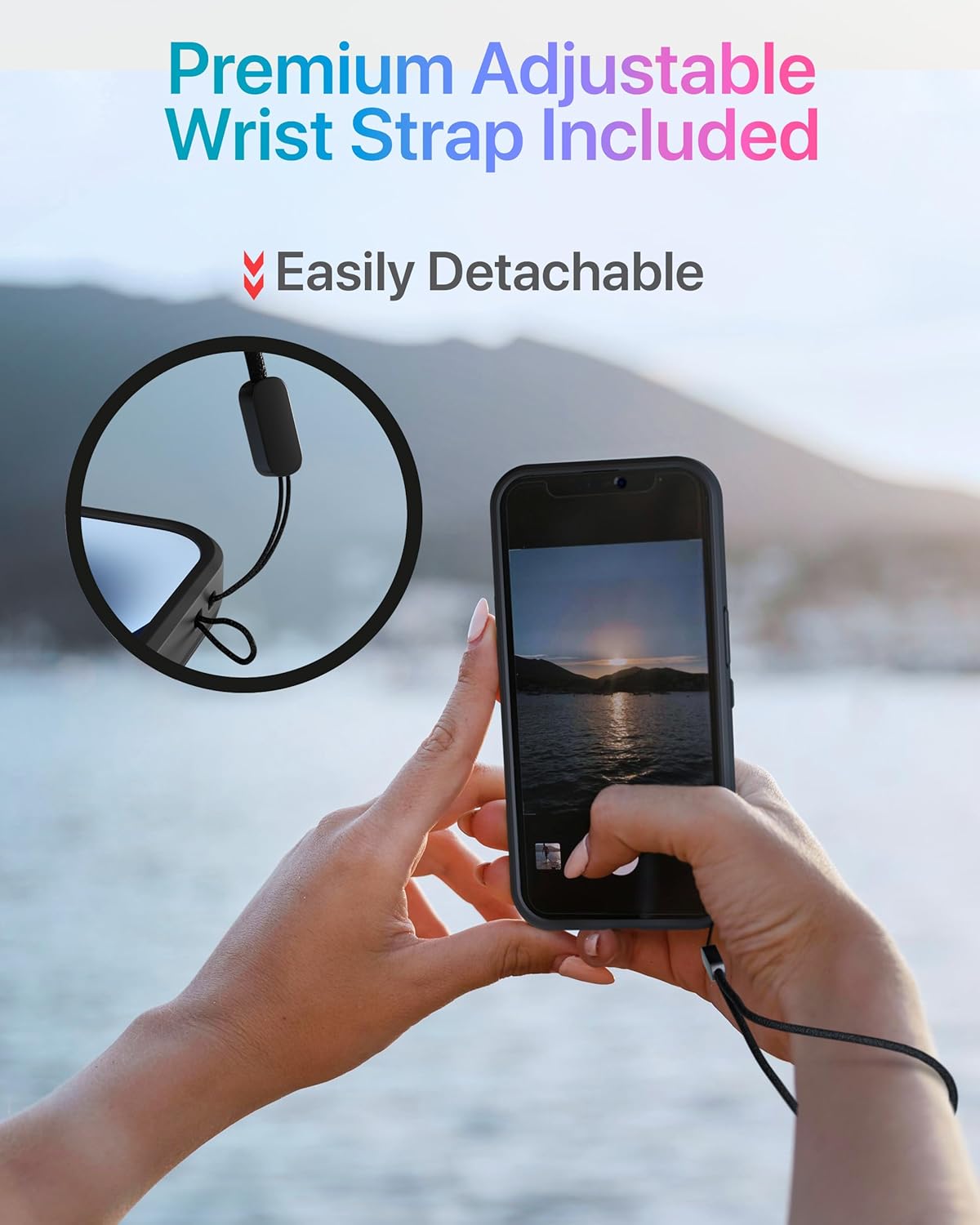TORU CX Slim for iPhone 15 Case Wallet | Protective Shockproof Heavy Duty Cover with Hidden Card Holder & Card Slot | Mirror & Wrist Strap Included - Travel Stamps