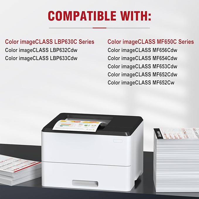 067H 067 Black 2-Pack Toner Cartridge Compatible Replacement for Canon 067H 067 High Capacity Works for Canon Color imageCLASS MF656Cdw MF653Cdw MF654Cdw LBP632Cdw MF650C LBP630C Printer with Chip