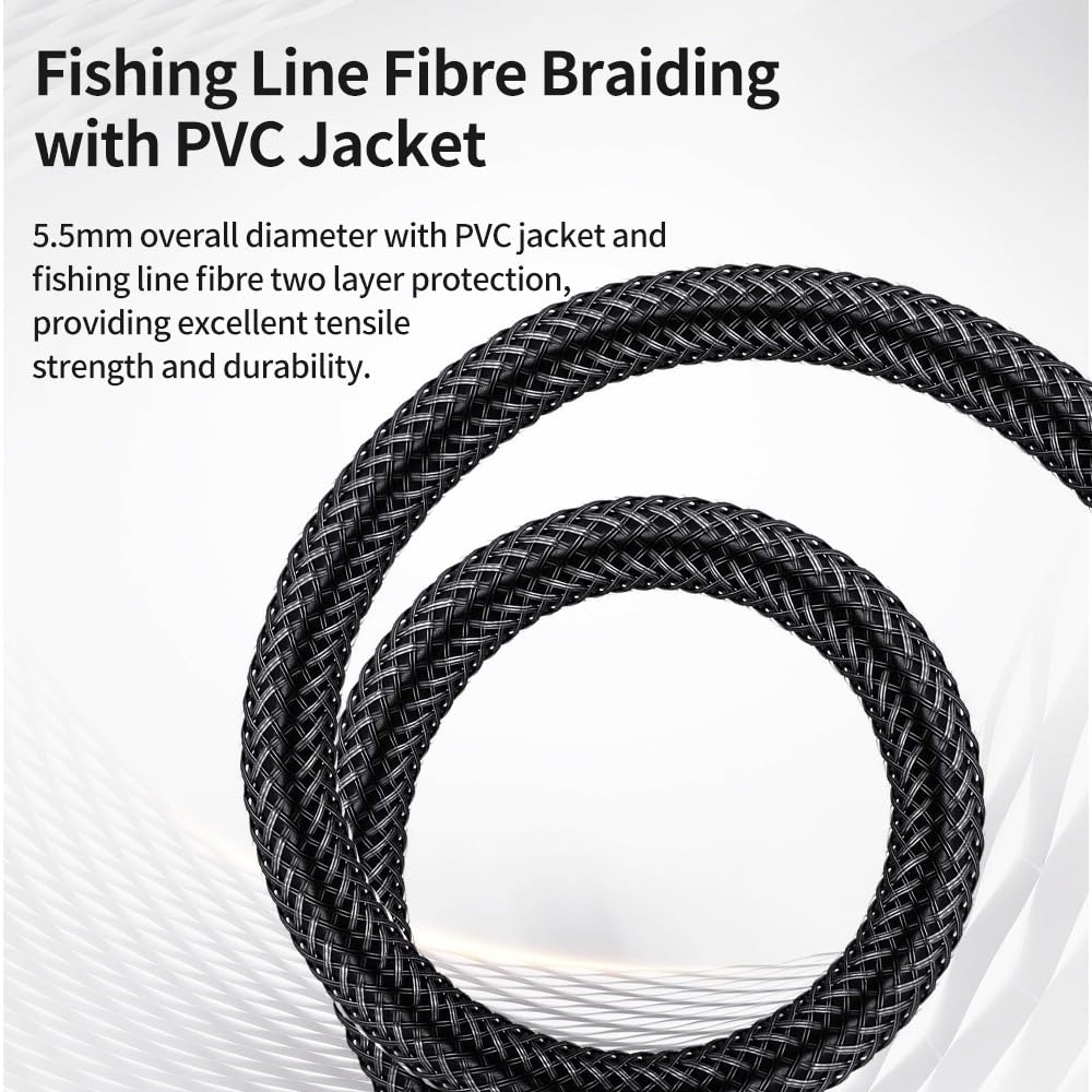 3.5mm to 1/4 Stereo Audio Cable 16 Feet /5M, 1/8" to 6.35mm 1/4" TRS Male Aux Cord Double Shielded with Braiding for Guitar, Amplifiers, PC, Home Theater, Speaker, etc.