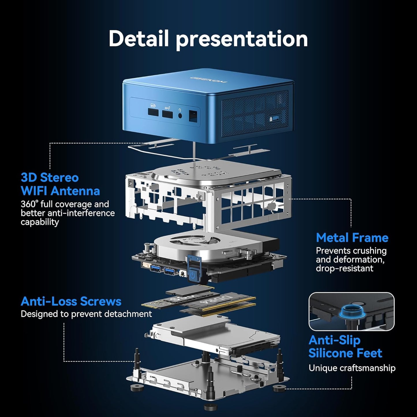 GEEKOM Mini PC IT12(3-Year Quality Support),with 12th Gen Intel i5-12450H Mini Computers,16GB RAM/512GB NVMe PCIe Gen 4 SSD Windows 11 Pro Desktop PC,USB 4.0/2.5G LAN/8K,for Business|Office|Home