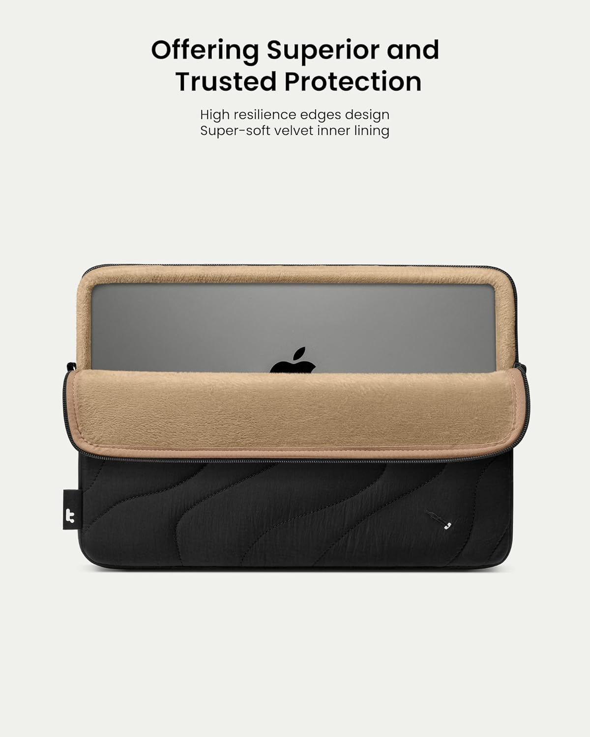 tomtoc 360 Protective Puffy Laptop Sleeve for 14-inch MacBook Pro M4/M3/M2/M1 Pro/Max A3112 A3401 A3185 A2992 A2918 A2779 2024, 13.5/13.8-inch Surface Laptop 7(Copilot+ PC)/6/5/4/3, Quilted Design