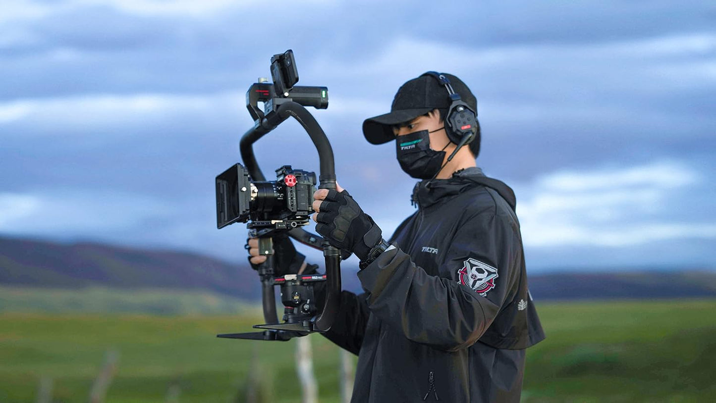 Tilta Basic Ring Grip Plus Compatible with DJI Ronin RS3 Pro/ RS4/ RS4 Pro | Improved Stability, Movement & Flexibility | Aluminum Alloy | Multiple Power Options