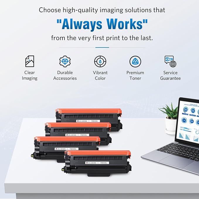 TN830XL Toner Cartridge Compatible Replacement for Brother DCP L2640DW L2647DW HL L2420DW L2460DW L2460DWXL L2465DW L2467DW L2480DW L2865DW MFC L2820DW L2900DWXL L2980DW (4 Black) High Yield