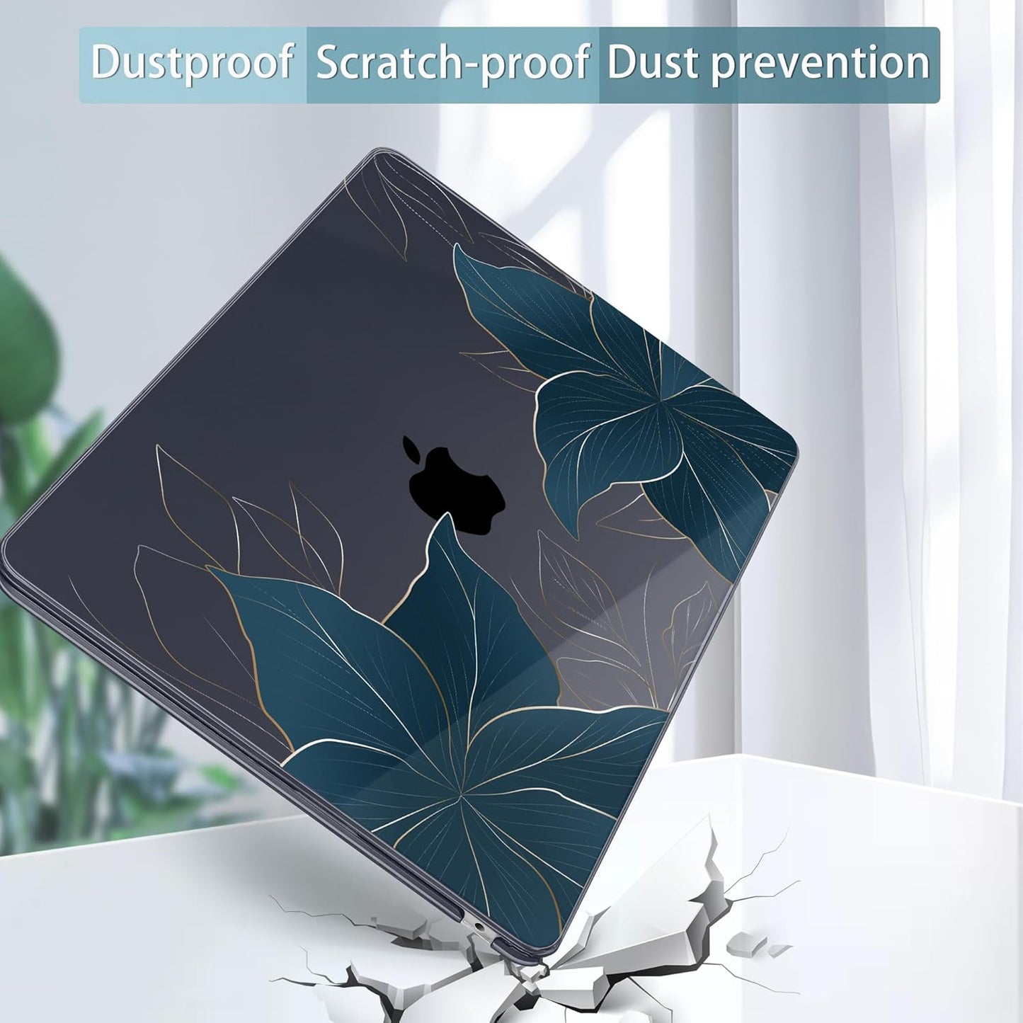 May Chen for MacBook Air 13.6 Inch Case 2025/2024/2023/2022 Release (Model A2681 A3113 A3240, M2 M3 M4 Chip) – Hard Shell Laptop Cover with Keyboard Cover & Screen Protector,Golden Flowers