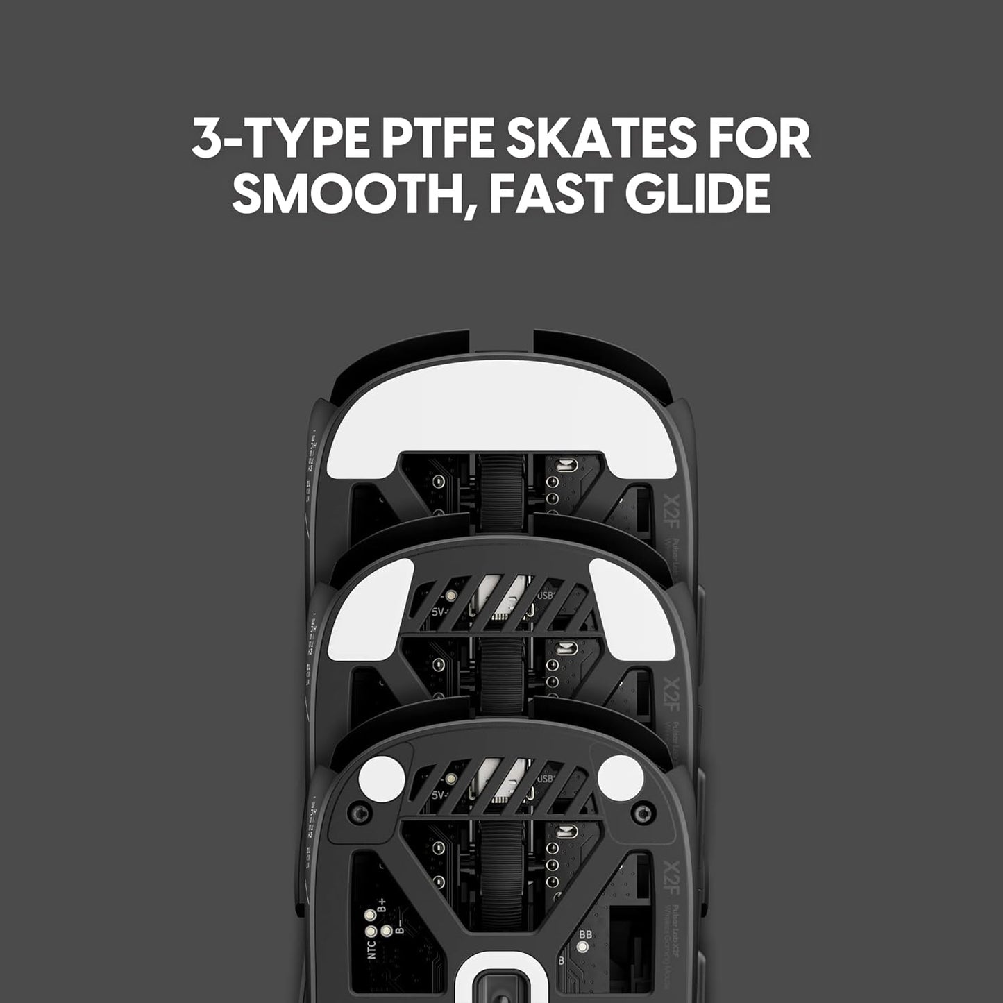 Pulsar Gaming Gears LAB X2F Wireless Fingertip Gaming Mouse, Ultra Lightweight 1.34 oz (38 g), HUANO Blue Pink Dot Switches, 32,000 DPI, 750 IPS, XS-1 Sensor, 8K Compatible (Black)