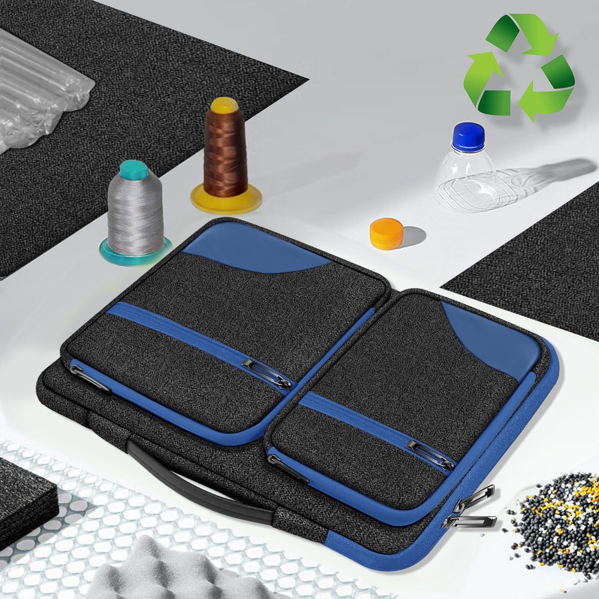 ZINZ Laptop Case 15 15.6 16 inches Sleeve Slim Briefcase Spill-Resistant Handbag for Most Popular 15" 15.6" 16" Notebooks,B01BL02