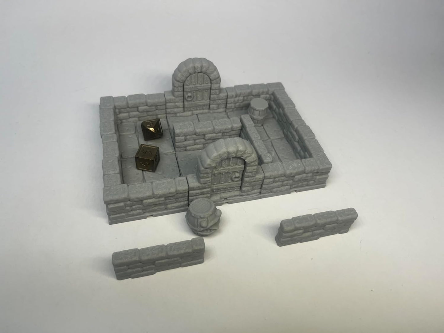 Miniature RPG Modular Tile System 18mm or 28mm DND Terrain Building Accessories for Tabletop Role Playing Scenes, Paintable (Standard Edition (6 Tiles with 12 Accessories))