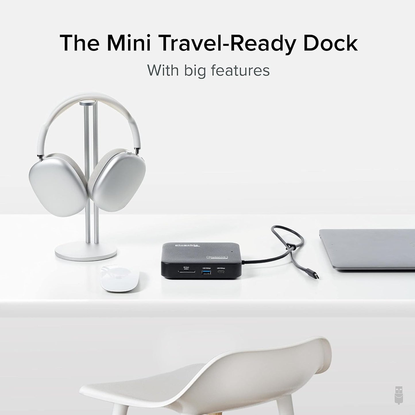Plugable 7-in-1 USB-C DisplayLink Dock – Dual 4K HDMI (Requires DisplayLink Driver), 100W PD Charging, USB4 & Thunderbolt Compatible, Gigabit Ethernet, USB-A/C, SD Card – for Mac & Windows Laptops