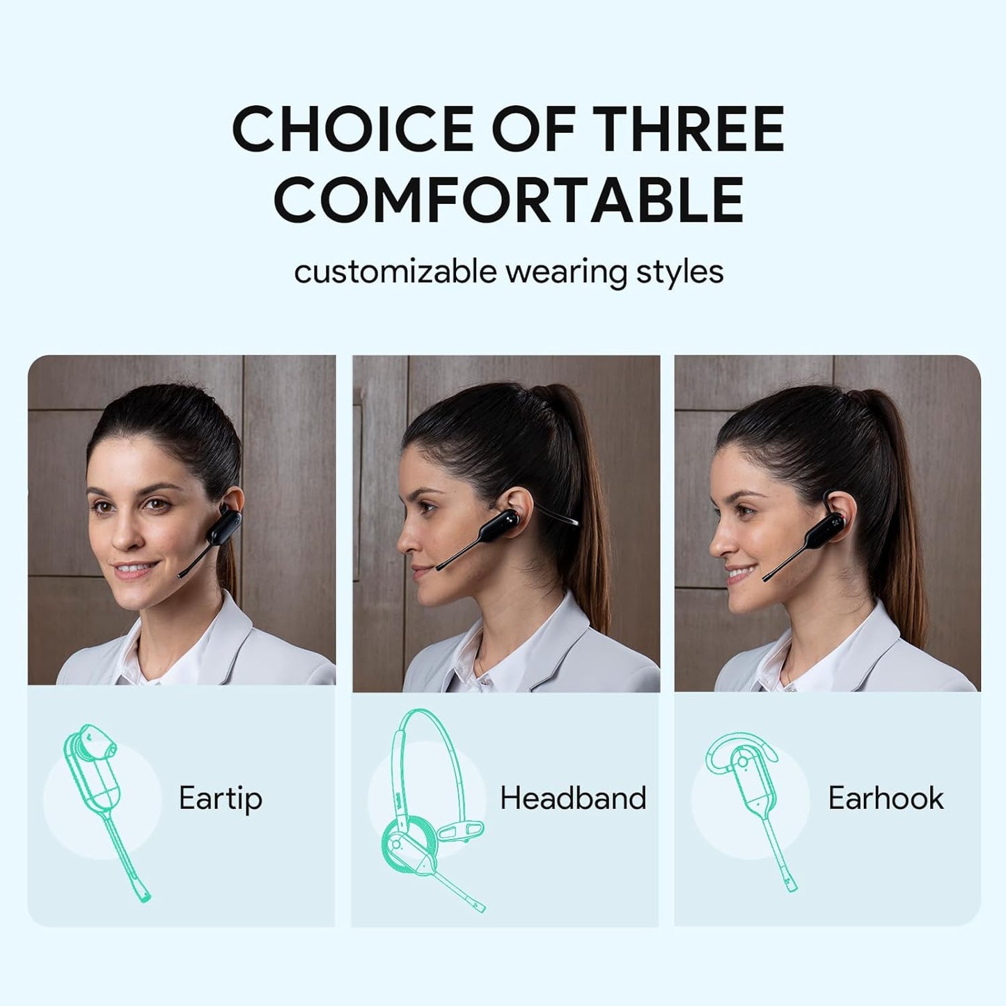 Yealink DECT Wireless Headset WH63,Mono Single Ear Office Headset with Noise Canceling Mic,Work for Computer, Desk Phones,Work with Zoom,RingCentral,Avaya, Teams Certified