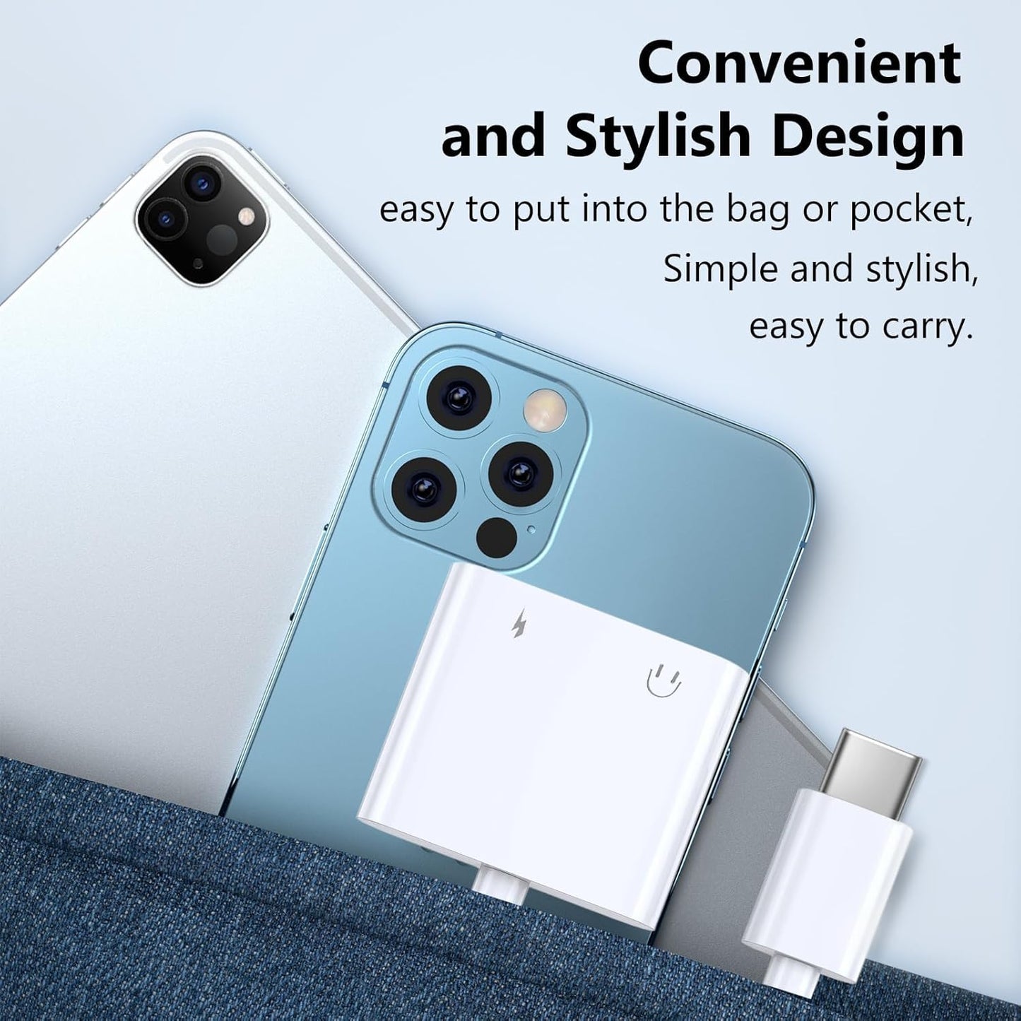 Seulliya USB C to 3.5mm Headphone Jack and Charger Adapter, 2-in-1 Audio & Fast Charging Splitter for Apple iPhone 17/16/15/Pro/Pro Max, iPad, Samsung, Pixel, and More 10Pack